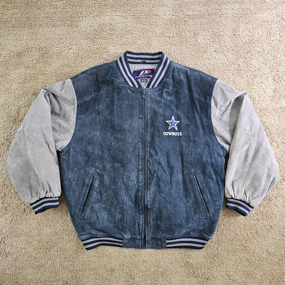 Dallas Cowboys Suede Leather Letterman Varsity Jacket - Picture 1 of 10